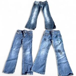 Three pairs of girls size 7 jeans